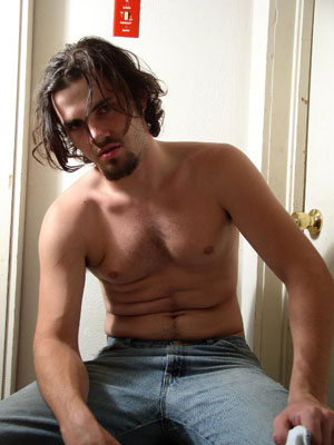 a hairy For the Girls model with goatee
