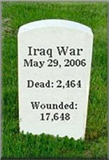 Iraq war tombstone.
