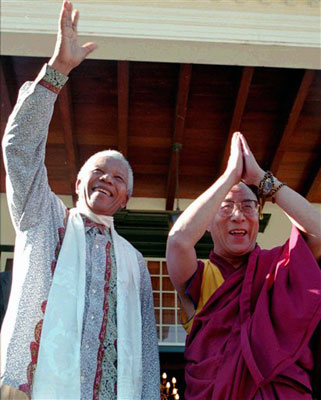 Nelson Mandela and Dalai Lama