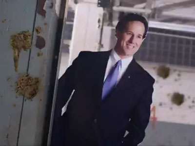 Santorum mud sling ad