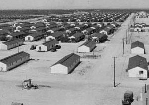 Wartime relocation camp during WWII.