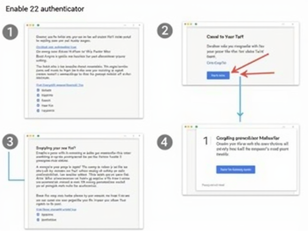 Screenshots of the 2FA setup process on a popular service.