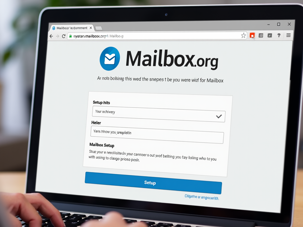 Mailbox.org setup on laptop