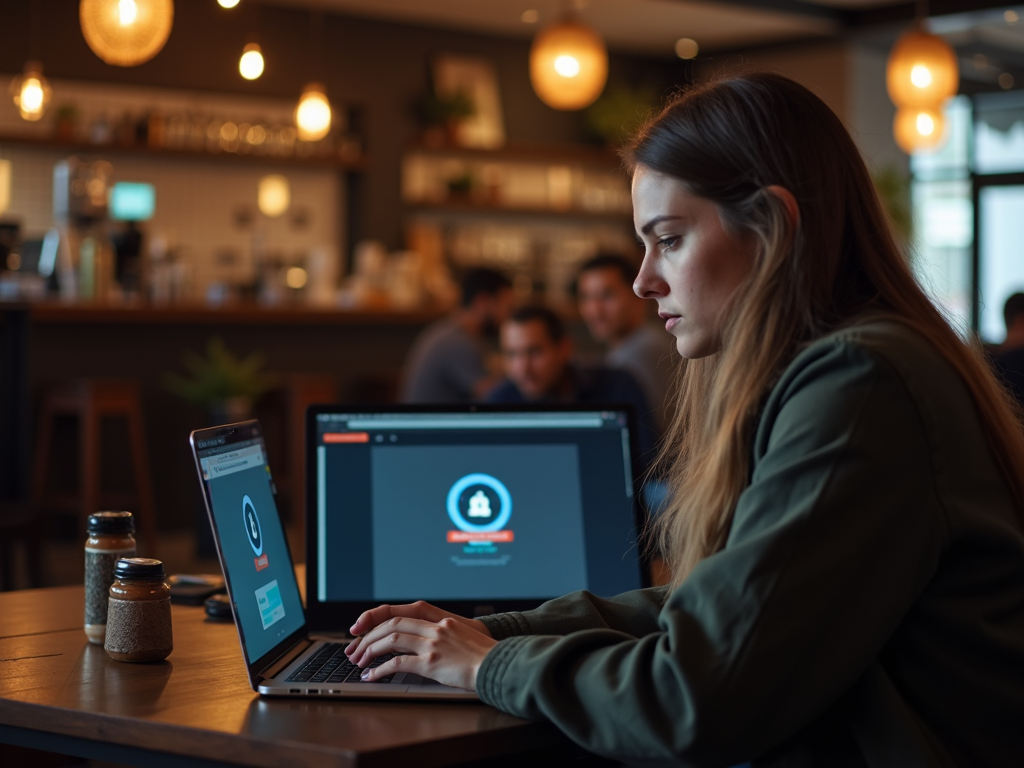 Using a VPN in a public place for online privacy