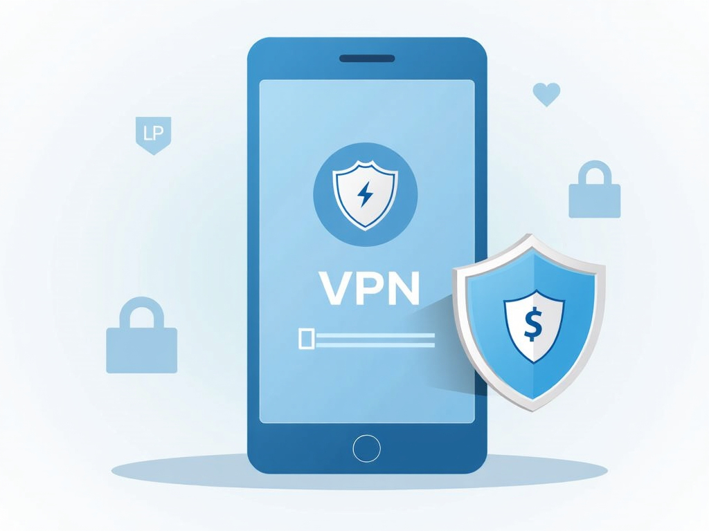 Smartphone with VPN connection active, showing secure internet access