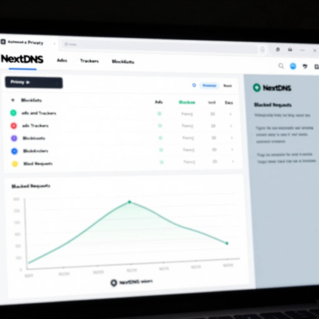 NextDNS dashboard for ad blocking setup