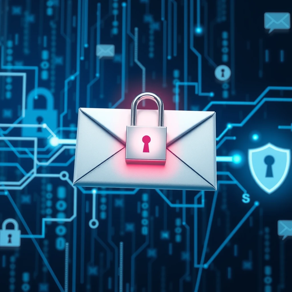Conceptual image of secure email encryption
