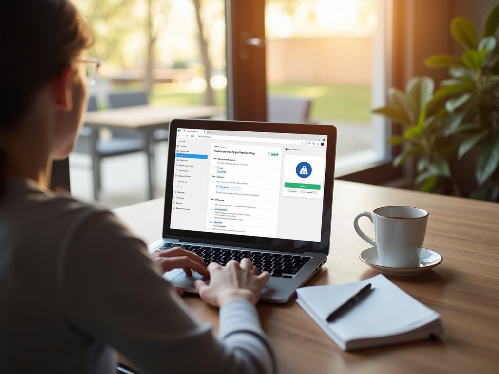 Person using a privacy-focused design tool on a laptop.
