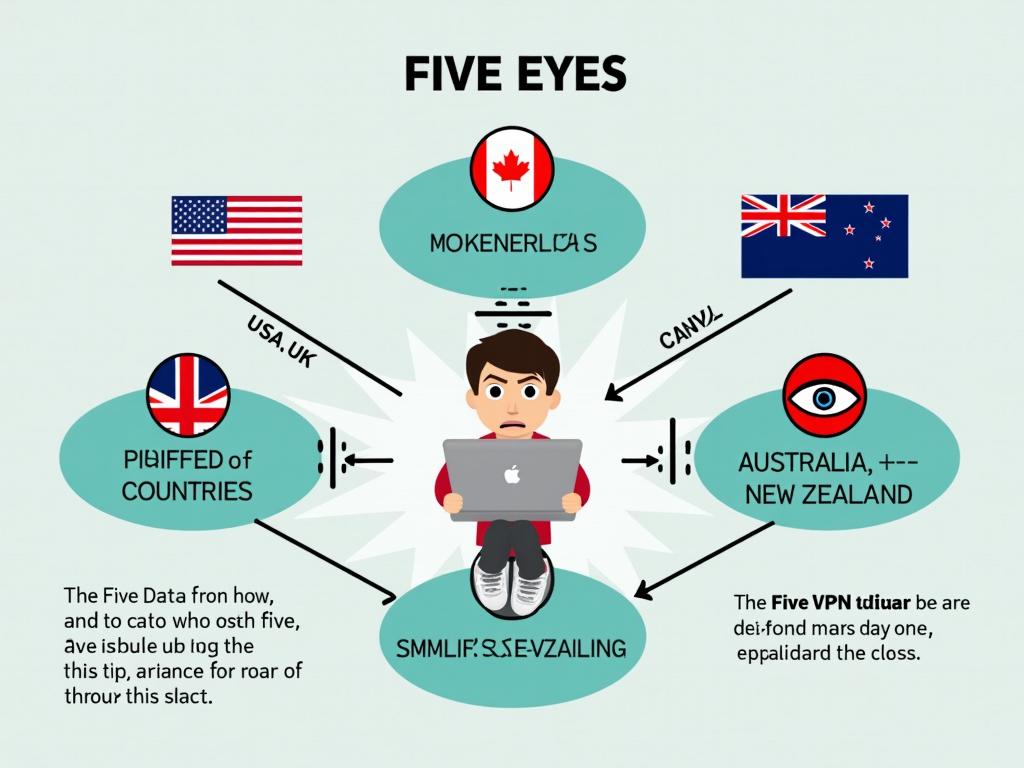 Infographic on the Five Eyes alliance and VPN privacy