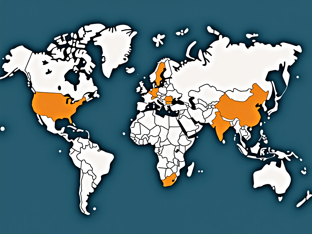 A world map showing countries with different privacy laws