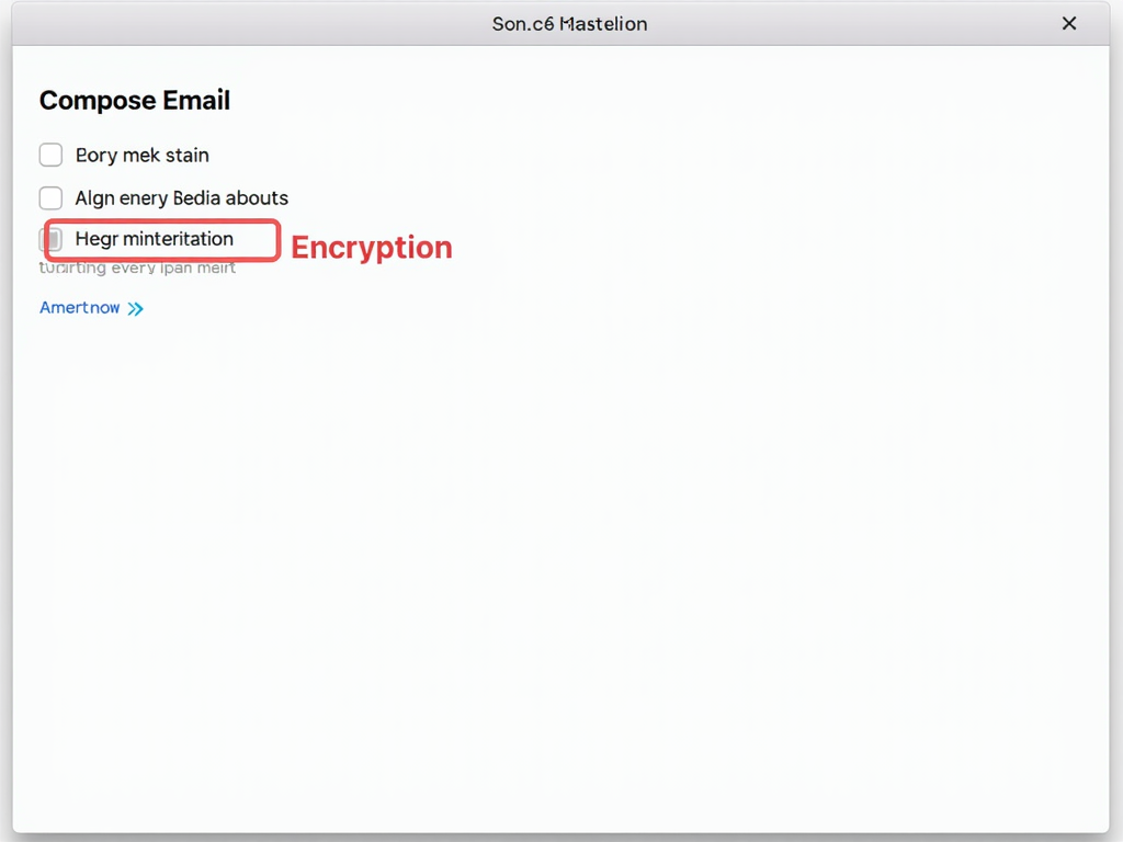 Proton Mail compose email page with encryption options.