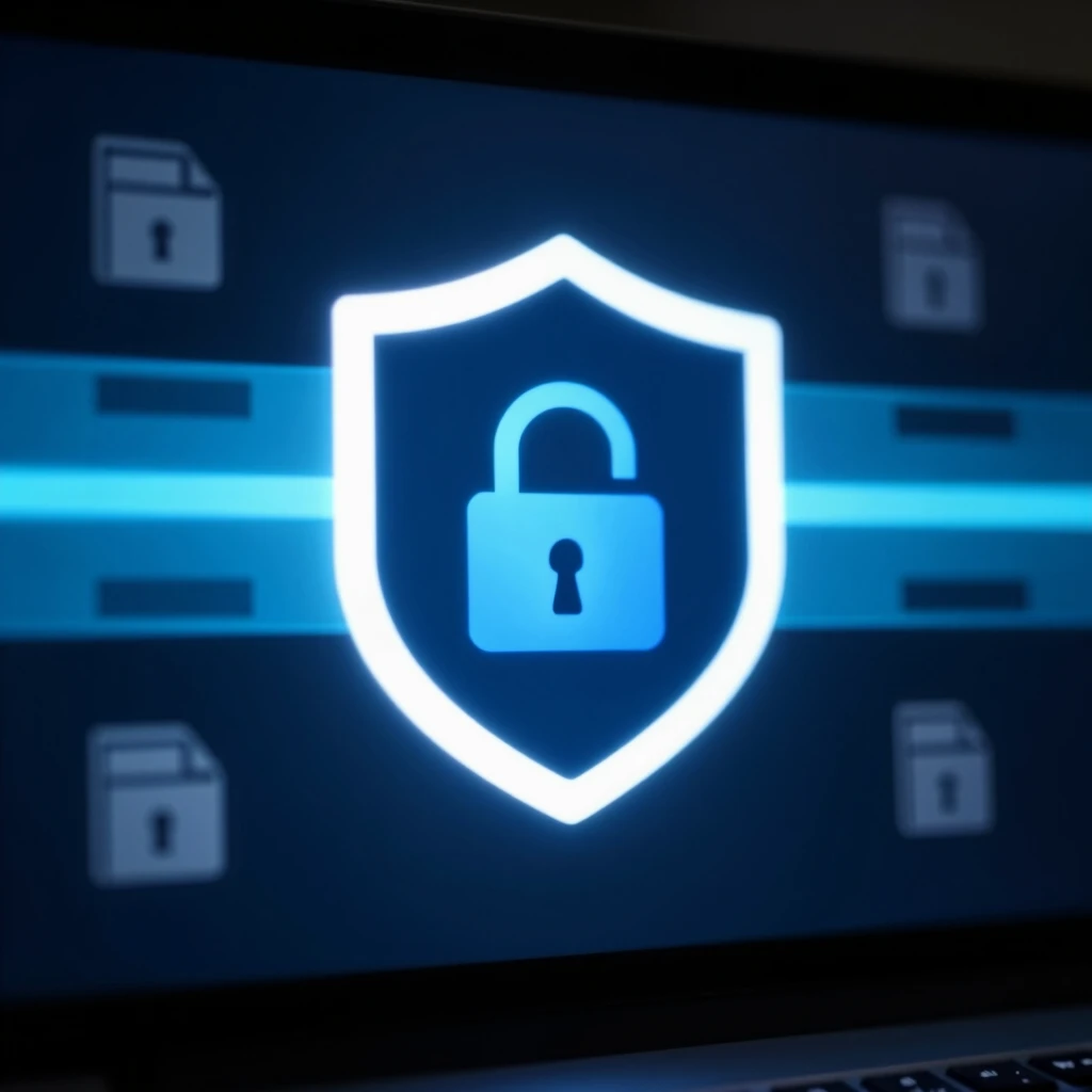 Digital privacy shield protecting data with encryption tools