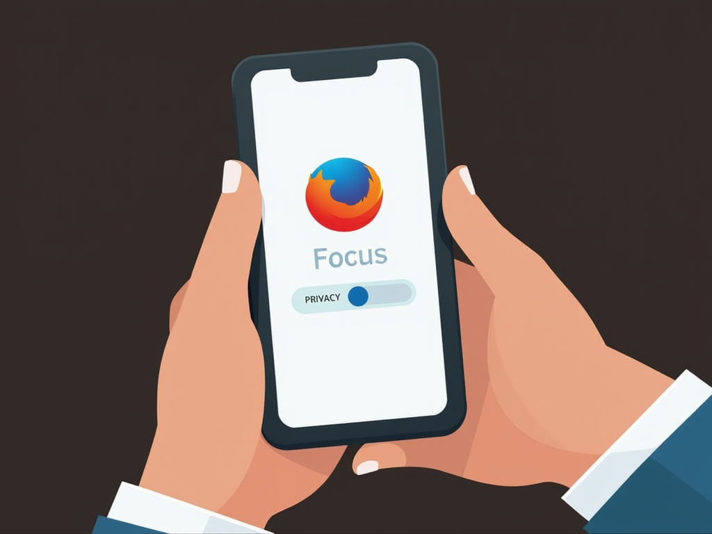 Artist using Firefox Focus on a phone.