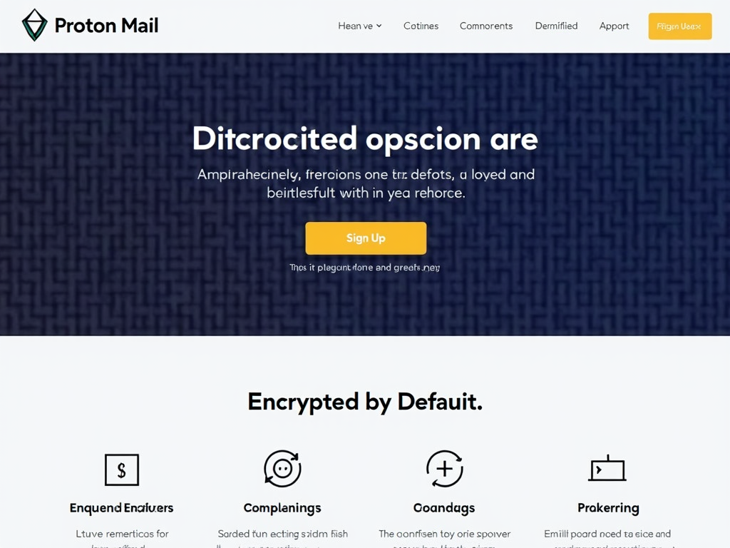 Proton Mail homepage
