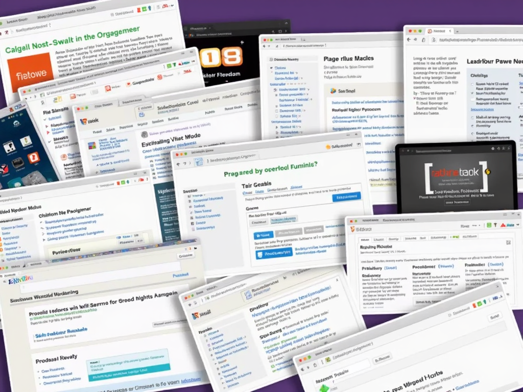 Screenshots of popular online privacy tools