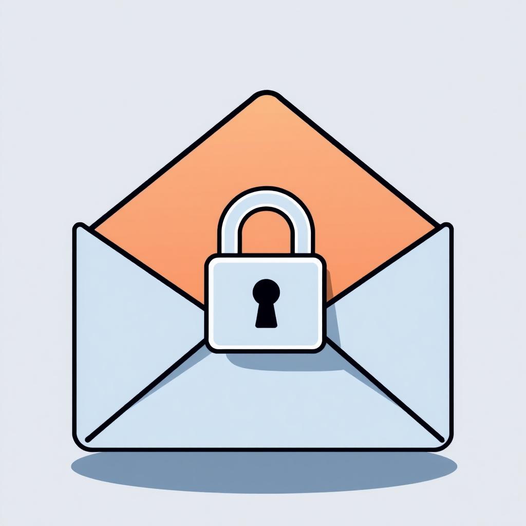 Locked envelope representing email encryption