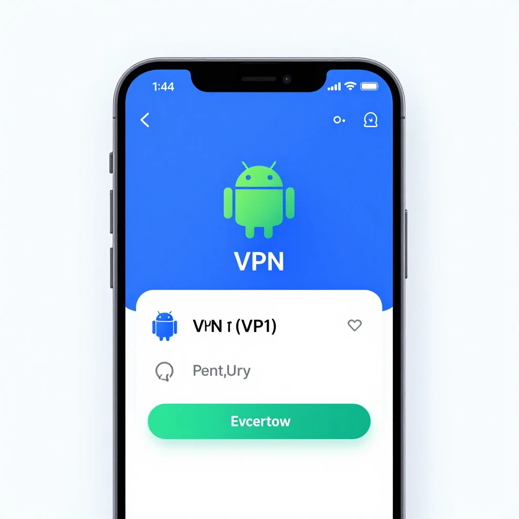 Android phone displaying active VPN connection in the app