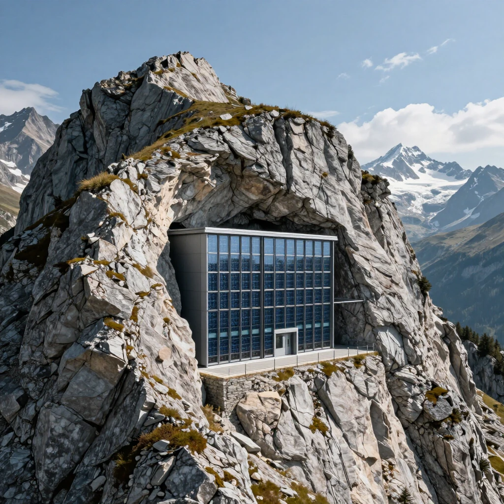 Swiss Alps with secure data center representing Proton's privacy protection
