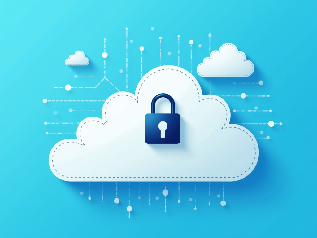 Illustration of secure cloud storage