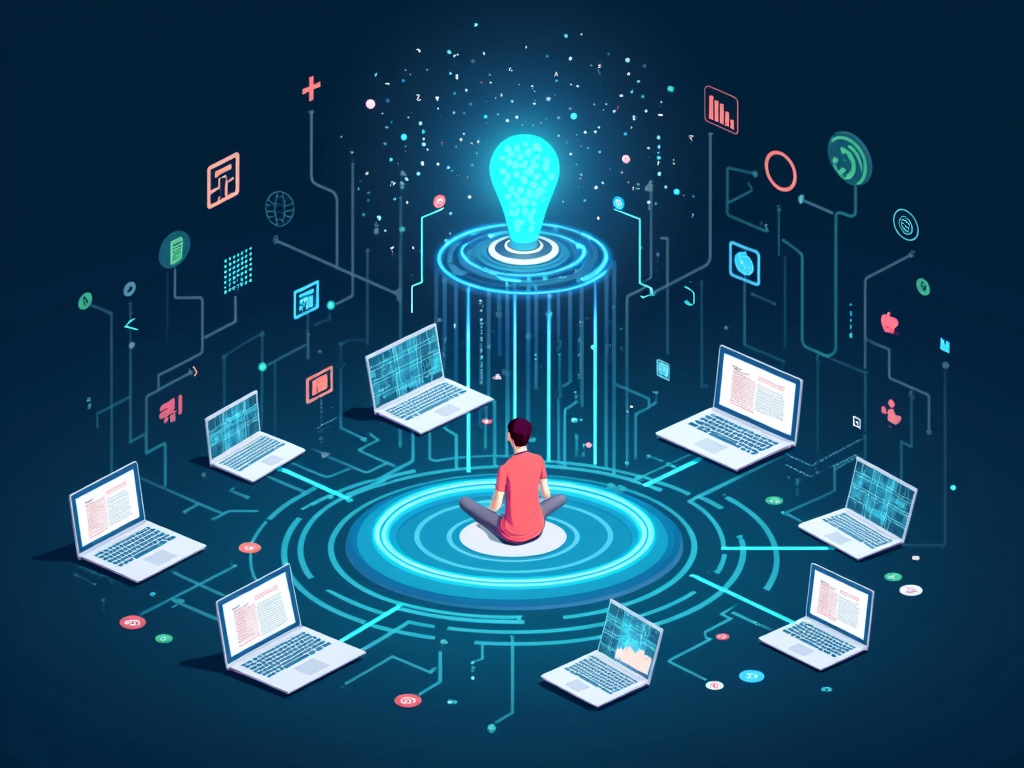Illustration of personal data collection in the digital age.