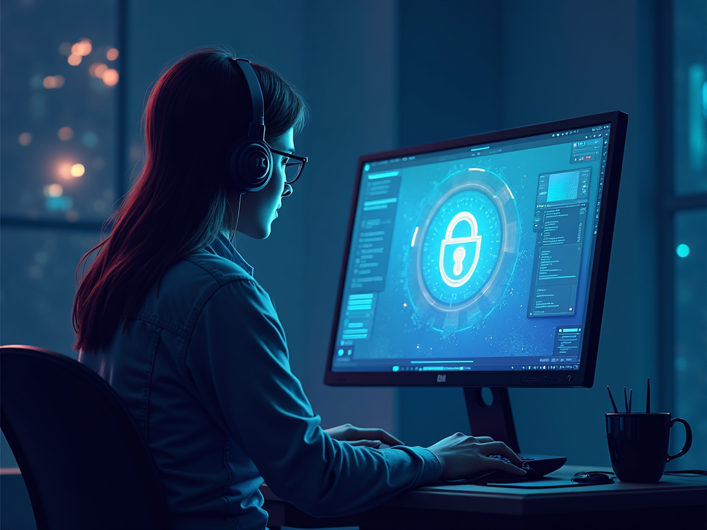 Artist using VPN for online privacy
