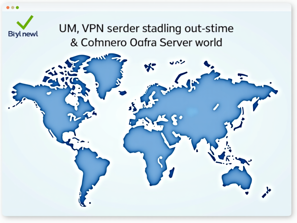VPN app interface showing server locations on a global map.