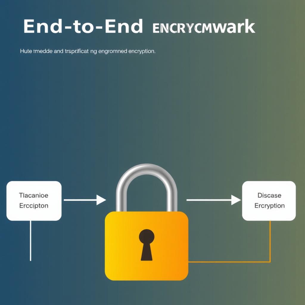 Diagram of end-to-end encryption process.