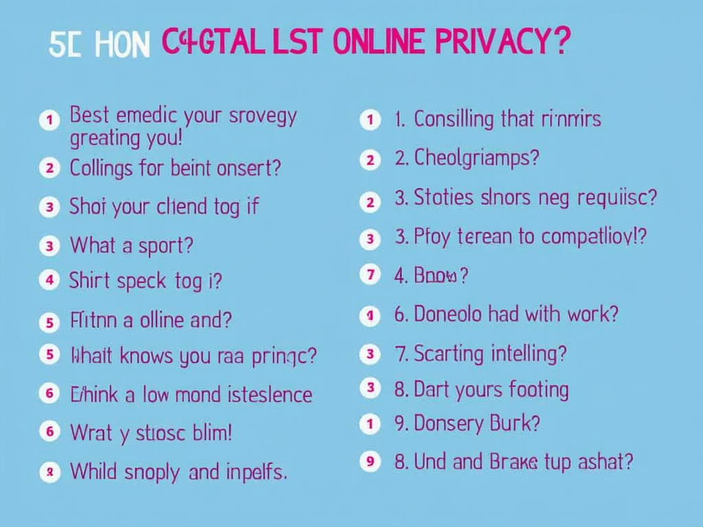 A list of simple steps to improve online privacy.
