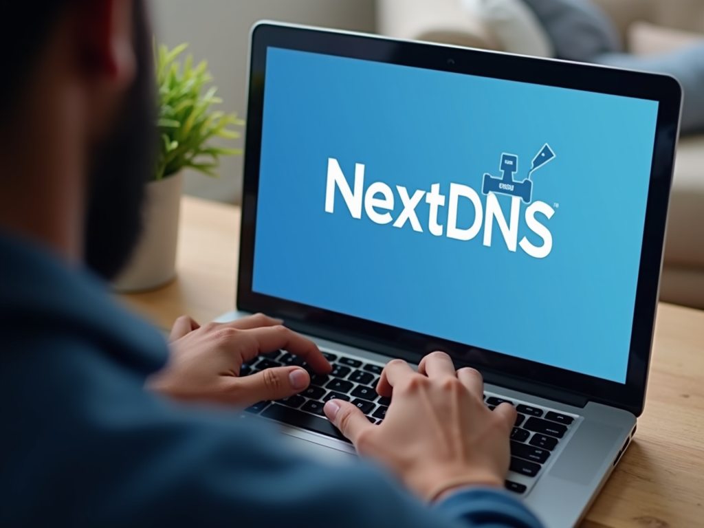 User-friendly interface of NextDNS on a laptop