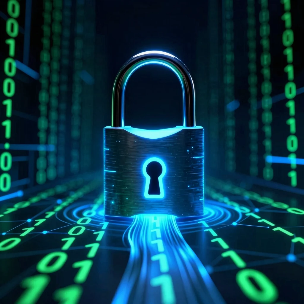 Digital padlock protecting data stream in a cyber network
