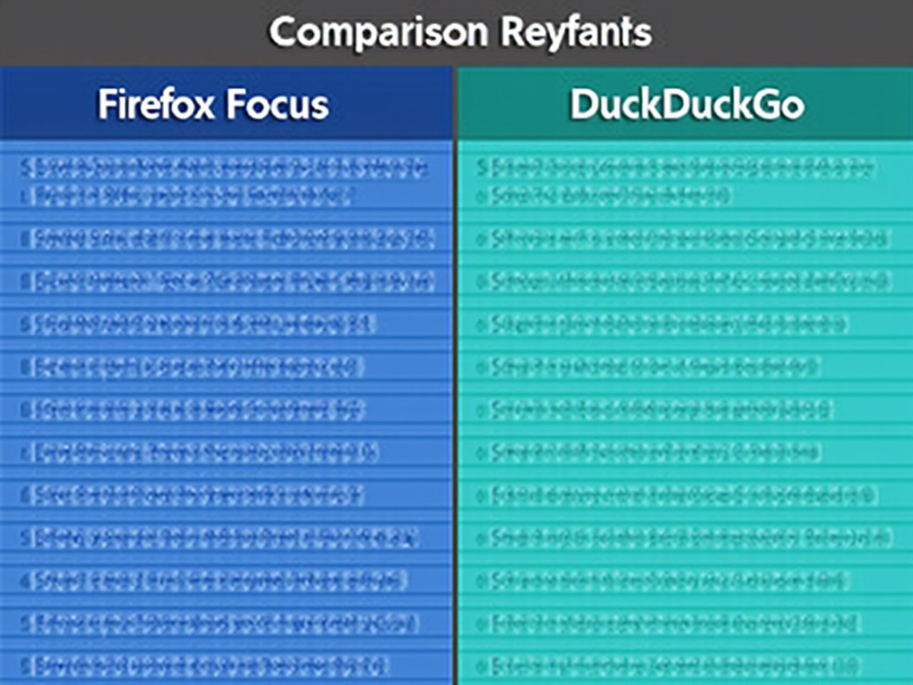 Privacy features comparison chart