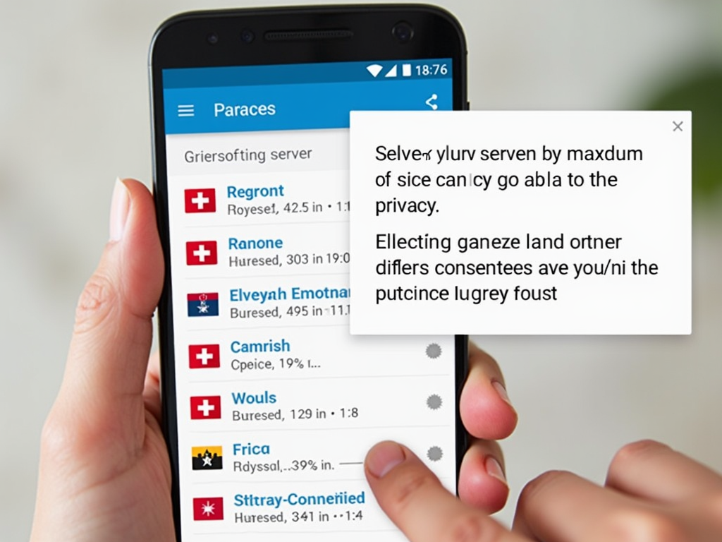 Selecting a privacy-friendly server on IVPN for Android