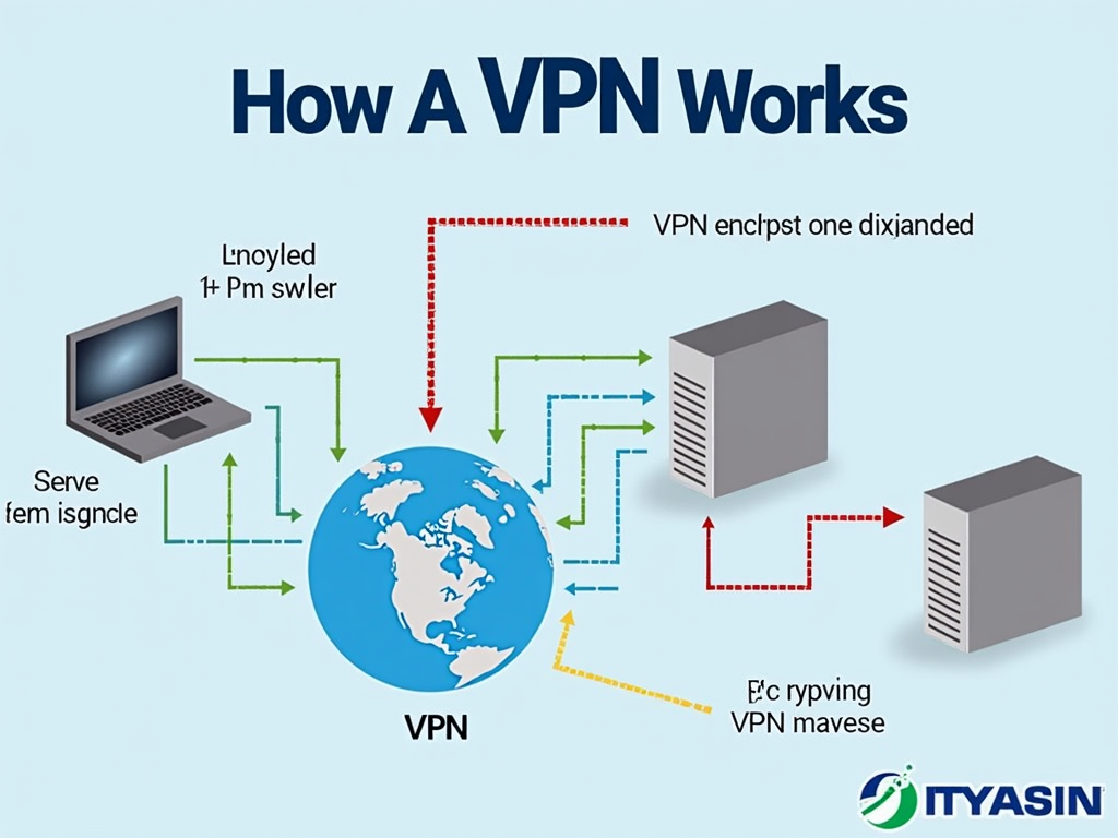 How VPNs work diagram