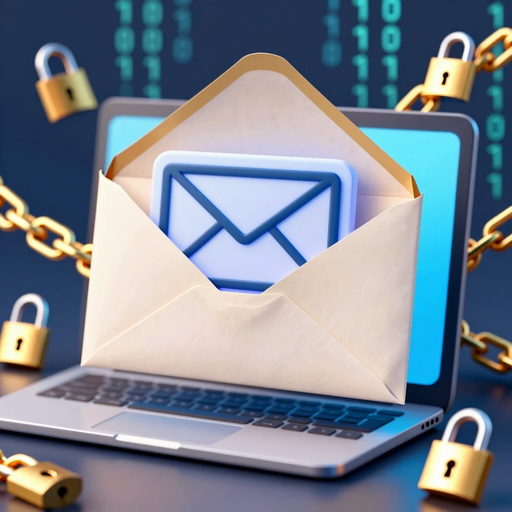 Digital transformation of encrypted email with security locks