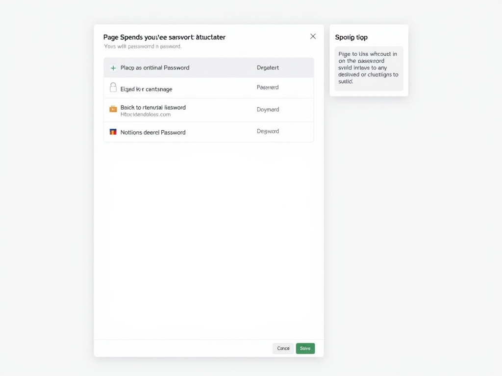 Password manager interface