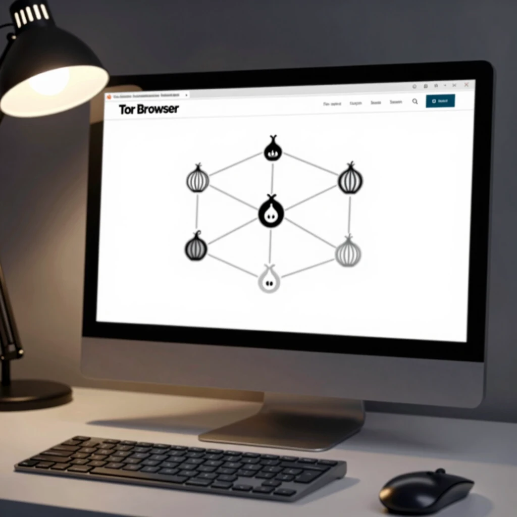 Desktop view of Tor Browser ensuring anonymous and private web browsing