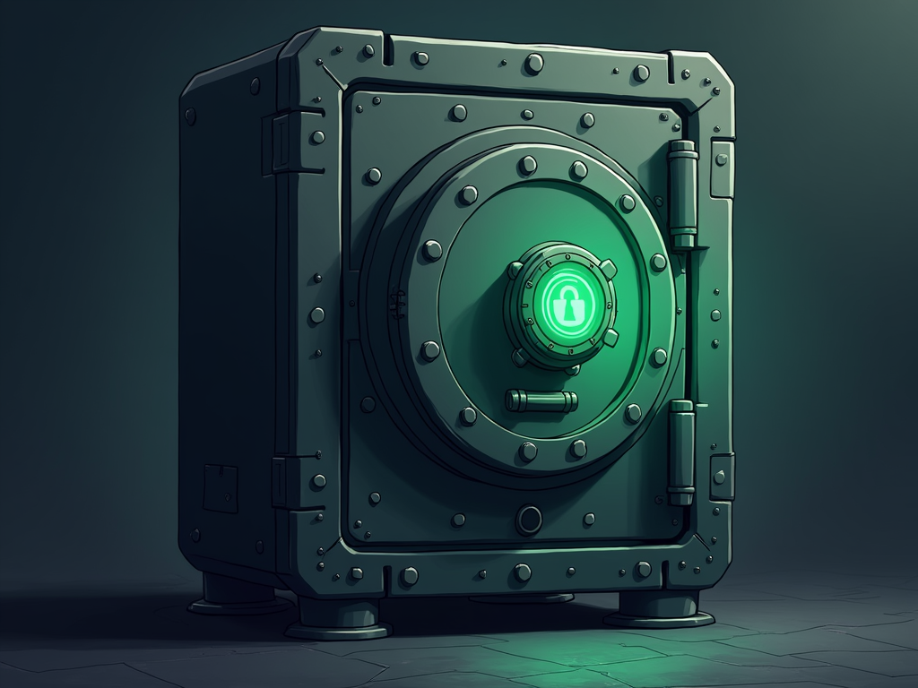 Secure vault representing strong passwords