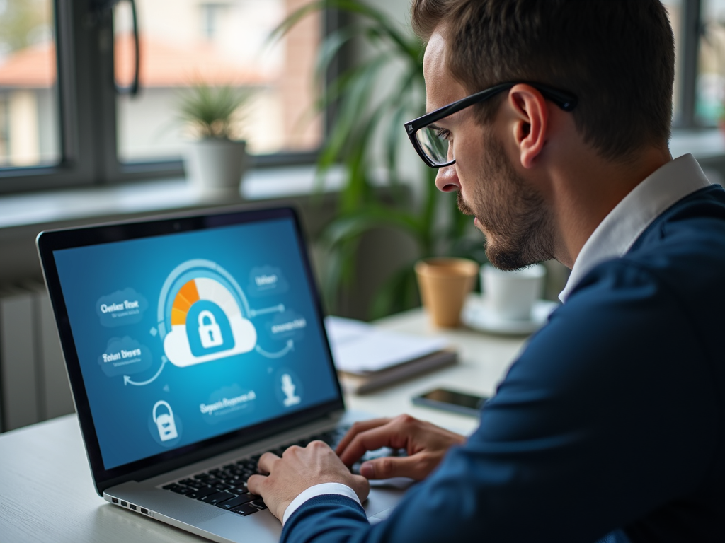 Small business owner using secure storage
