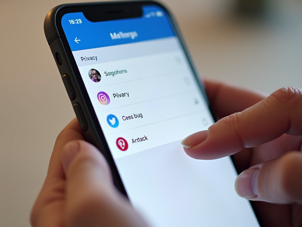 Adjusting privacy settings on a social media app