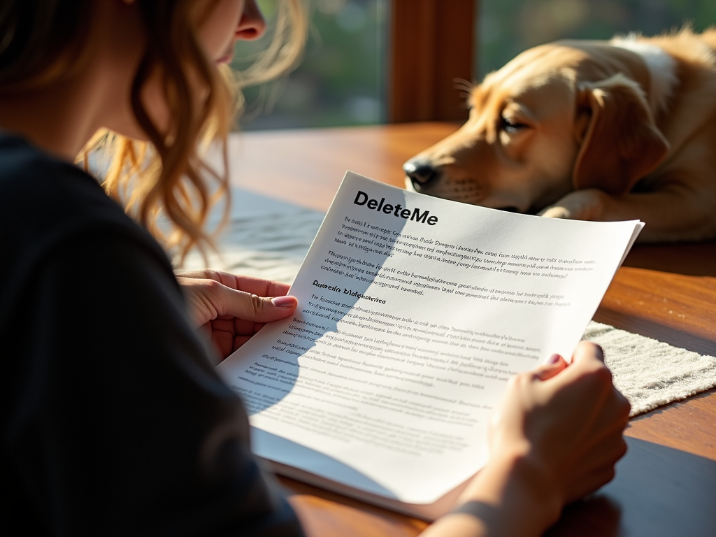 Person reading a DeleteMe report