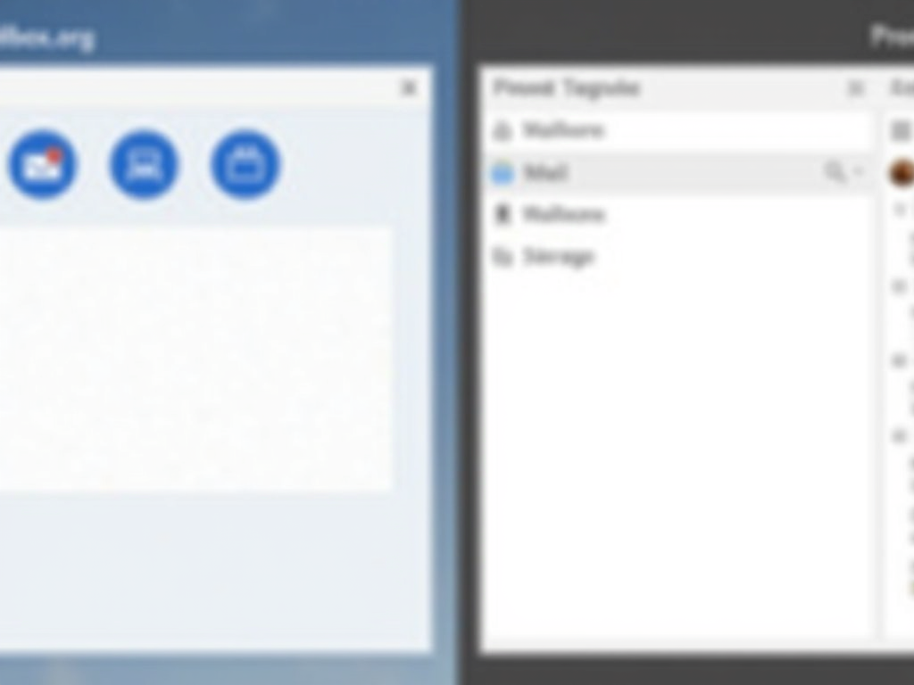 Comparison of Mailbox.org and Proton Mail interfaces