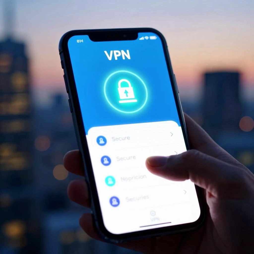 Smartphone showing active VPN connection for privacy
