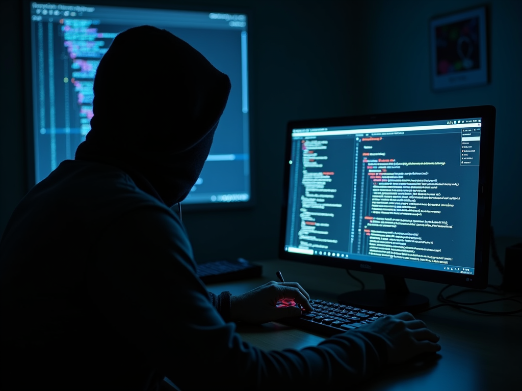 Hacker attempting to breach online security