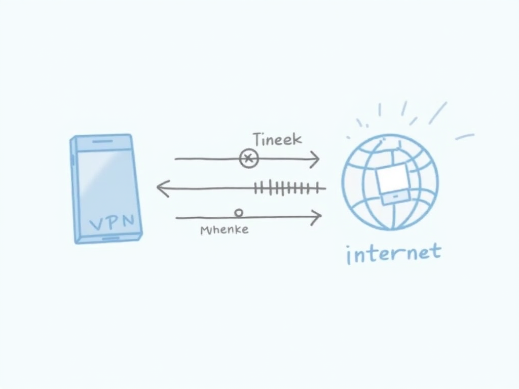 Diagram explaining how a VPN works