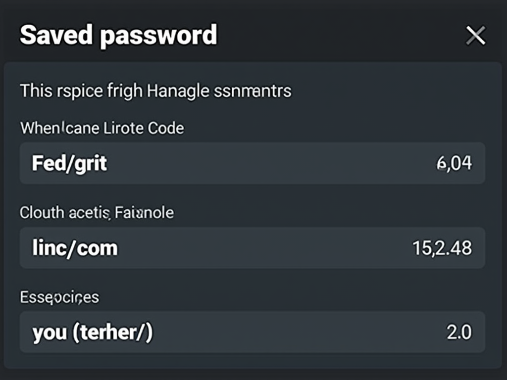 Password manager interface