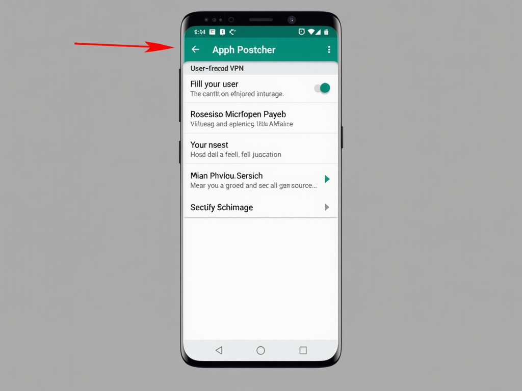 VPN app on smartphone