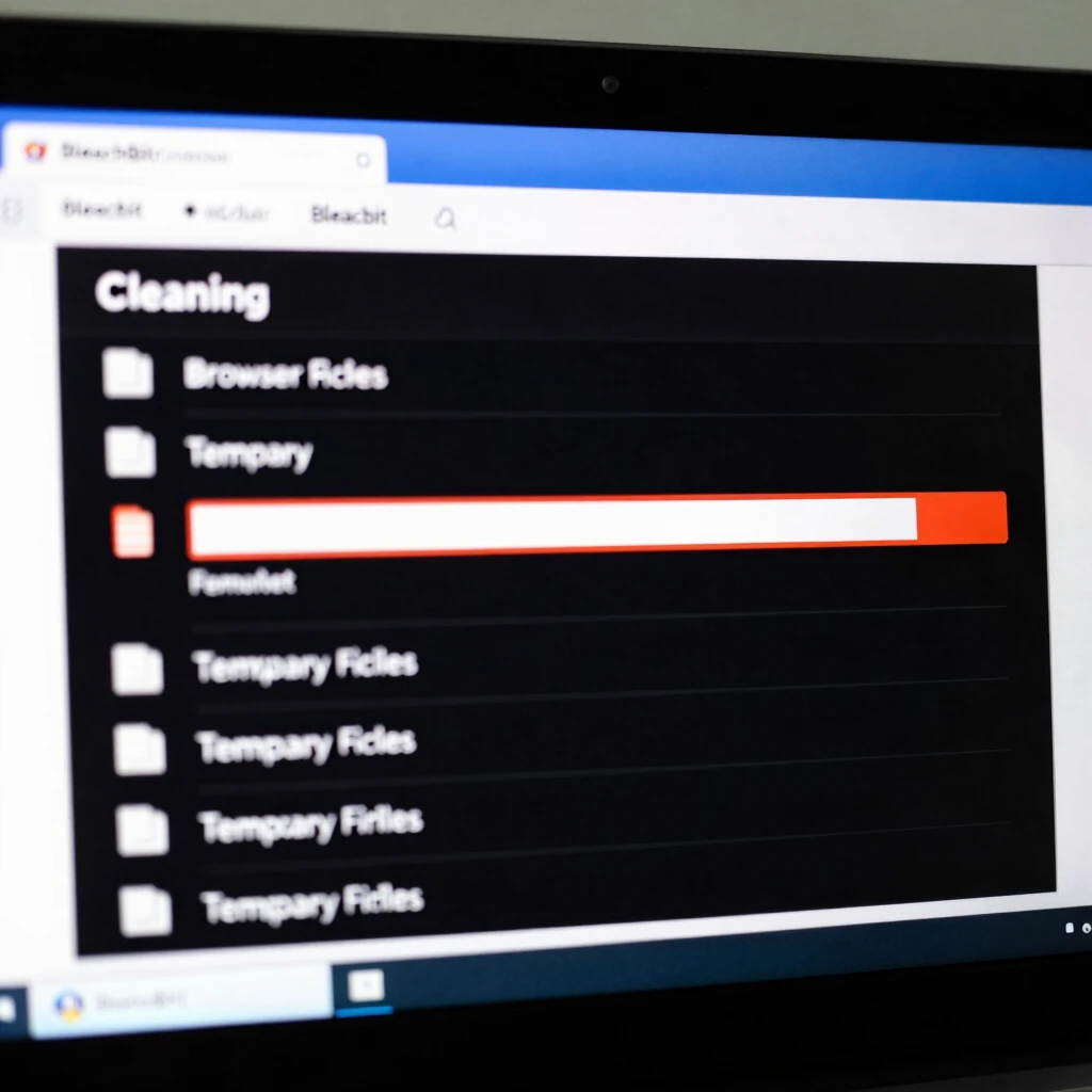 BleachBit tool in use for secure file cleaning