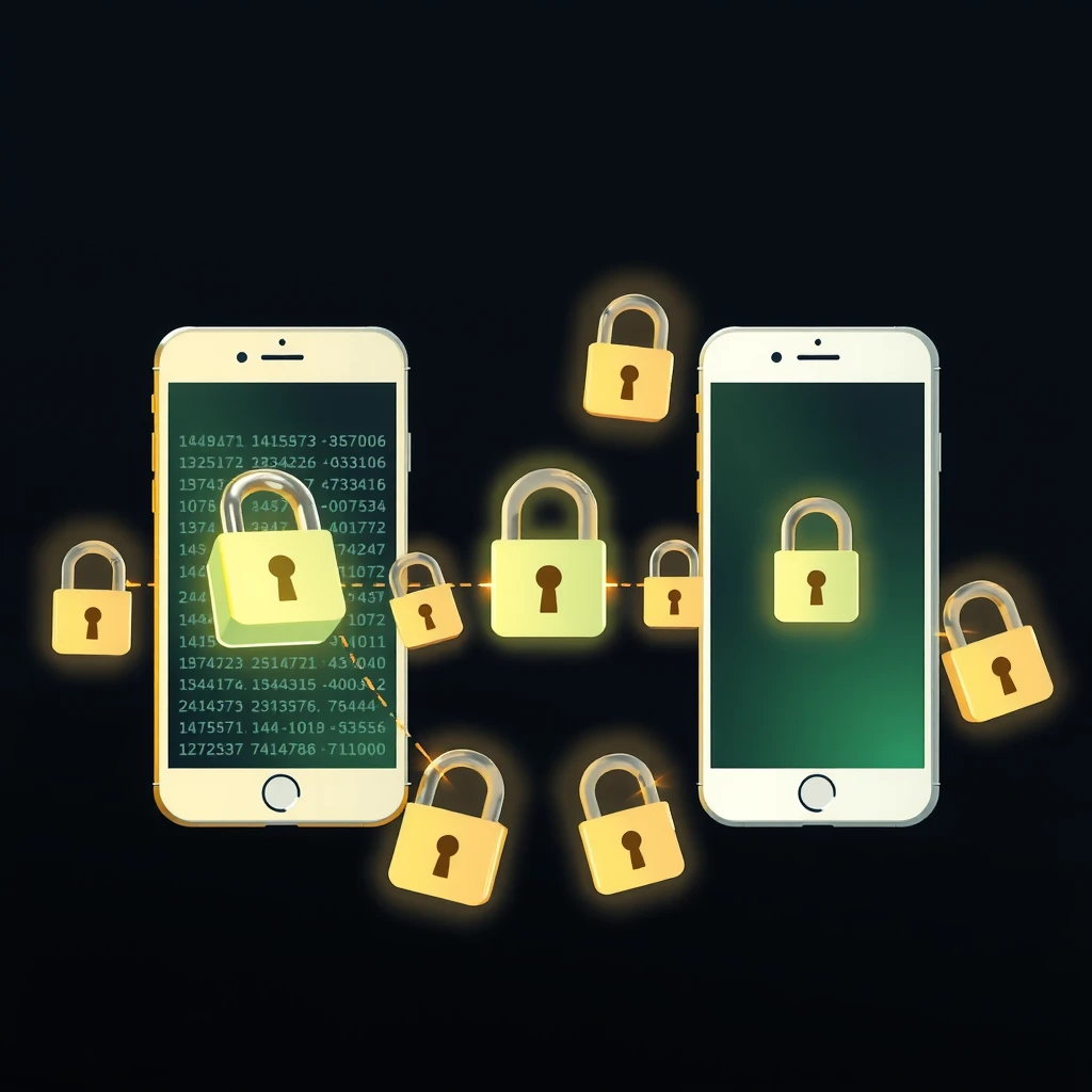 Visual representation of end-to-end encryption protecting email communication