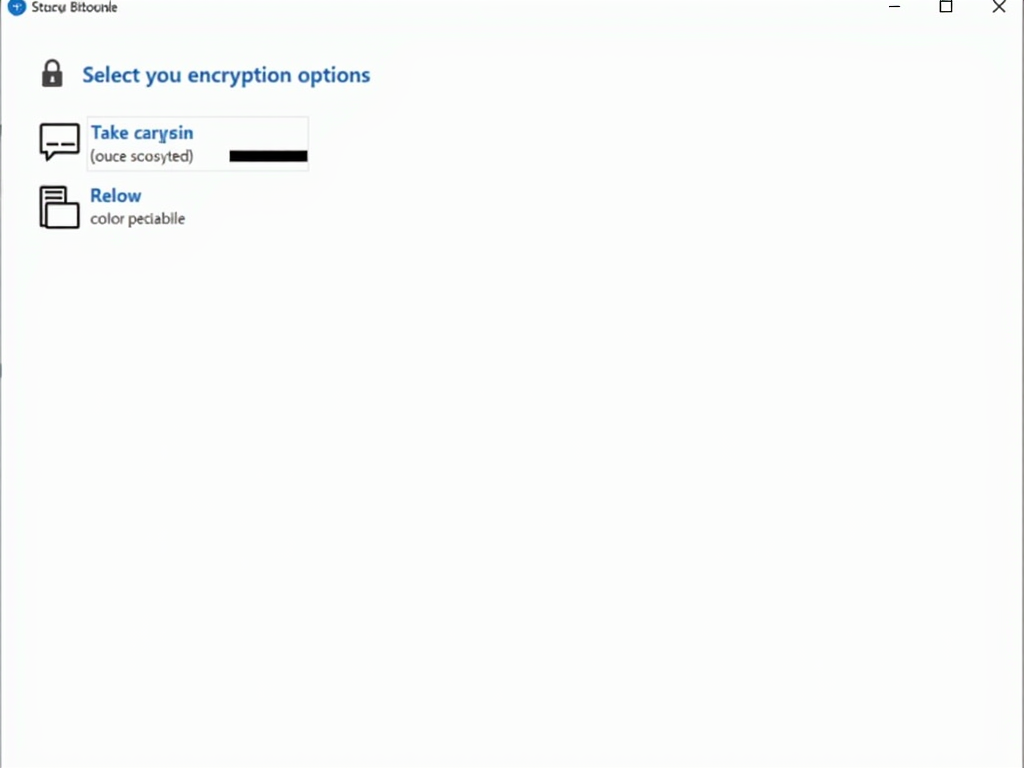 BitLocker setup screen in Windows