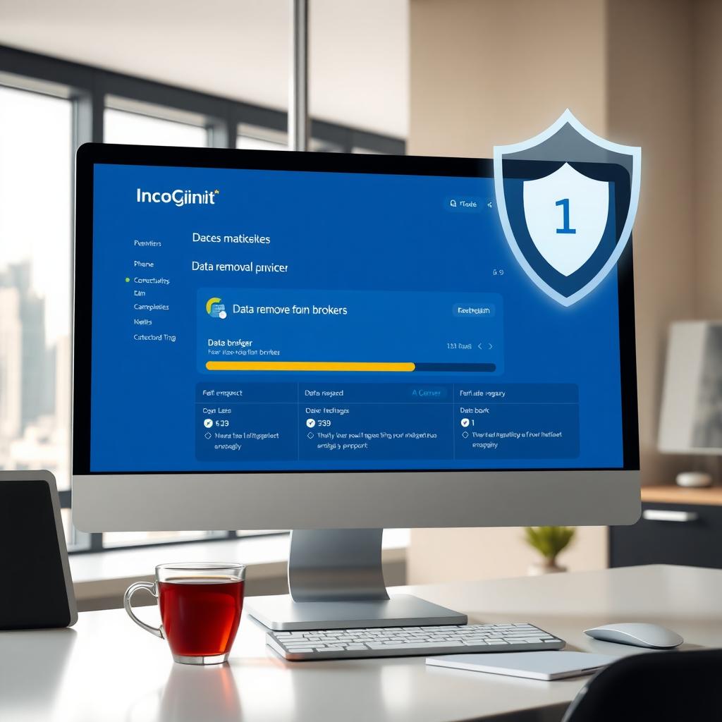 Computer screen showing Incogni’s data removal dashboard